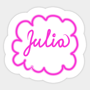 Julia. Female name. Sticker